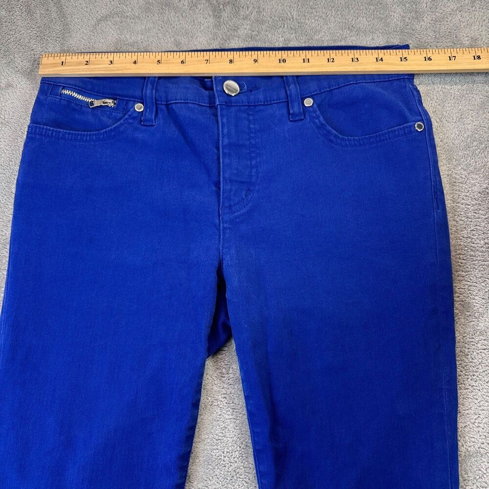 Lauren Ralph Lauren Jeans Womens 6P Blue Zipper Pocket Stretch Denim Ankle Pants - Picture 6 of 14